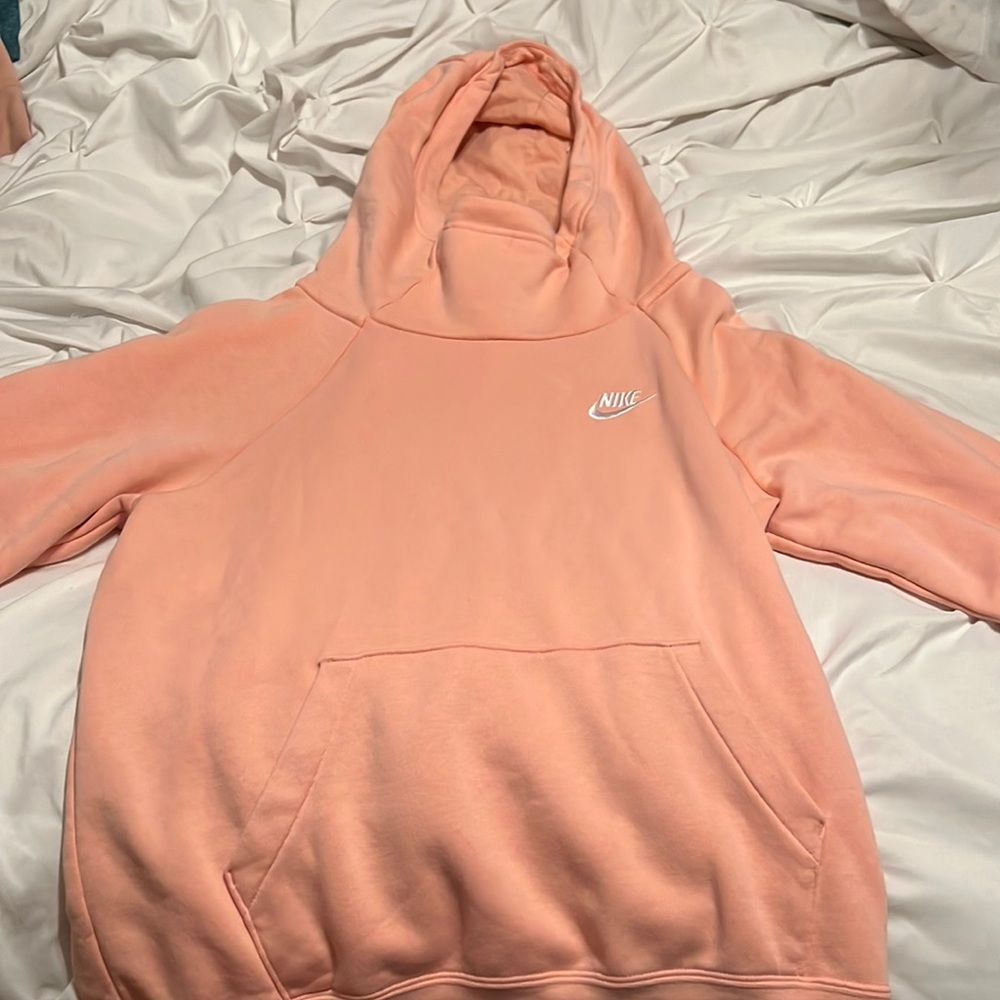 Nike women’s small pink funnel neck hoodie.